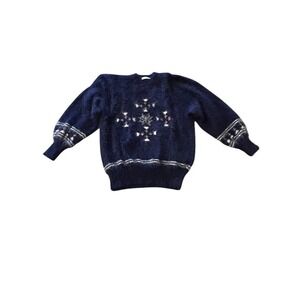 Marie‎ et Marie Atelier D'art Angora Blend Sweater EU 40 Snowflake Details